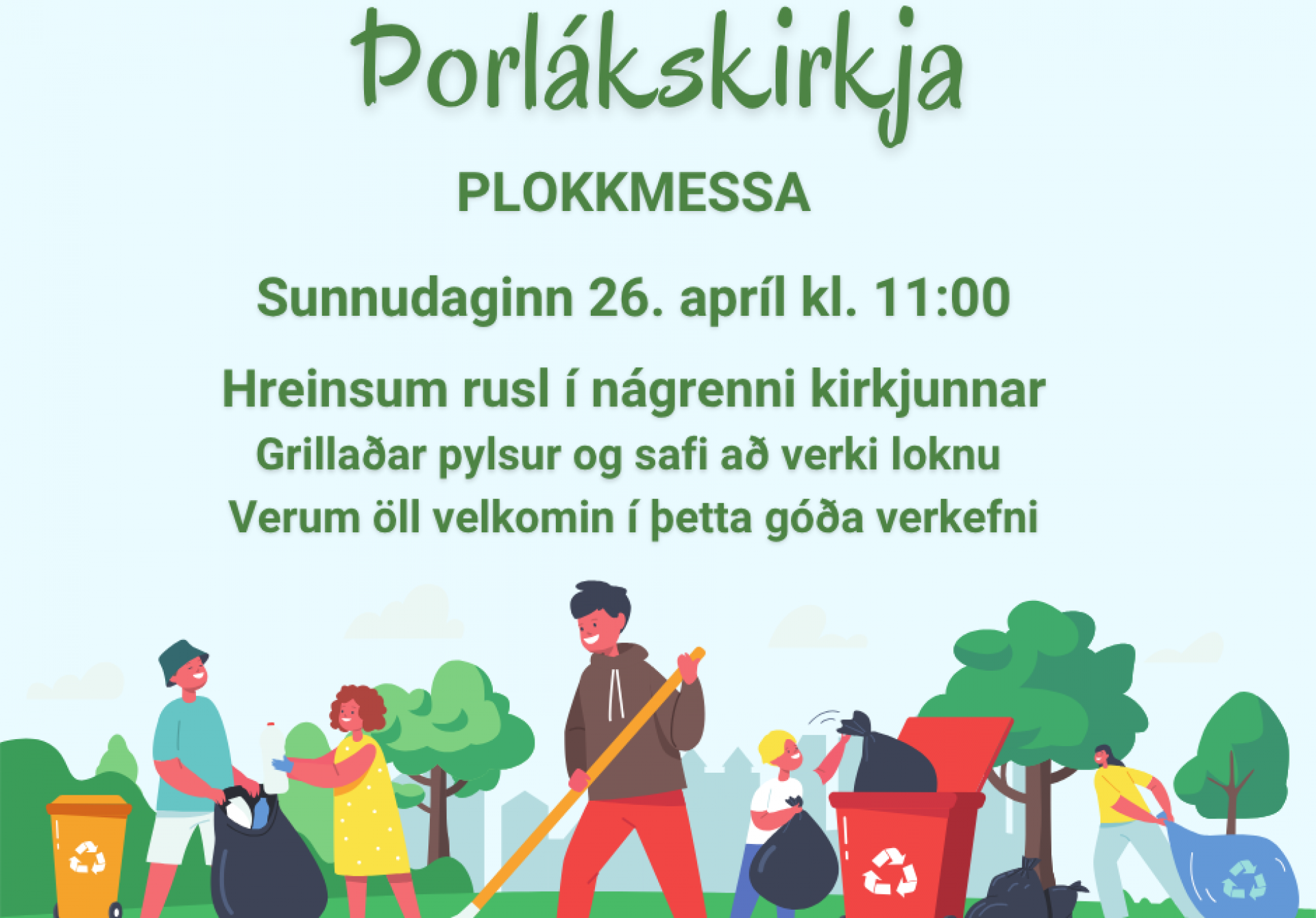 Plokkmessa sunnudaginn 26. apríl
